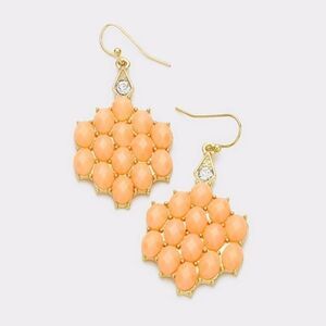 2/$20💥 Farah Jewelry Peach Oval Cluster Earrings
